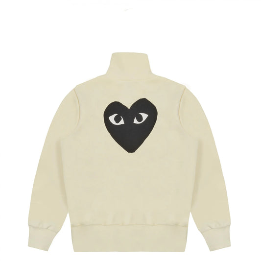 Comme des Garçons | Track Jacket - Ivory / Big Heart Print