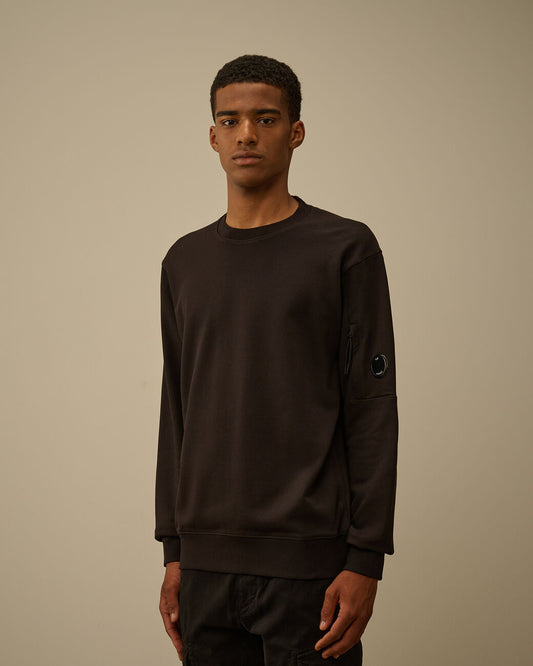 C.P Company | Diagonal Raised Fleece Crewneck Lens Sweatshirt