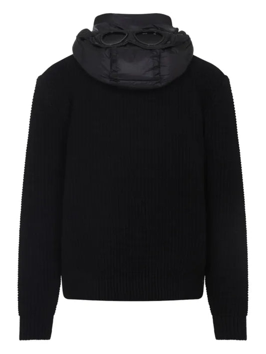 C.P Company | EXTRAFINE MERINO WOOL MIXED FULL ZIP GOGGLE SWEATER