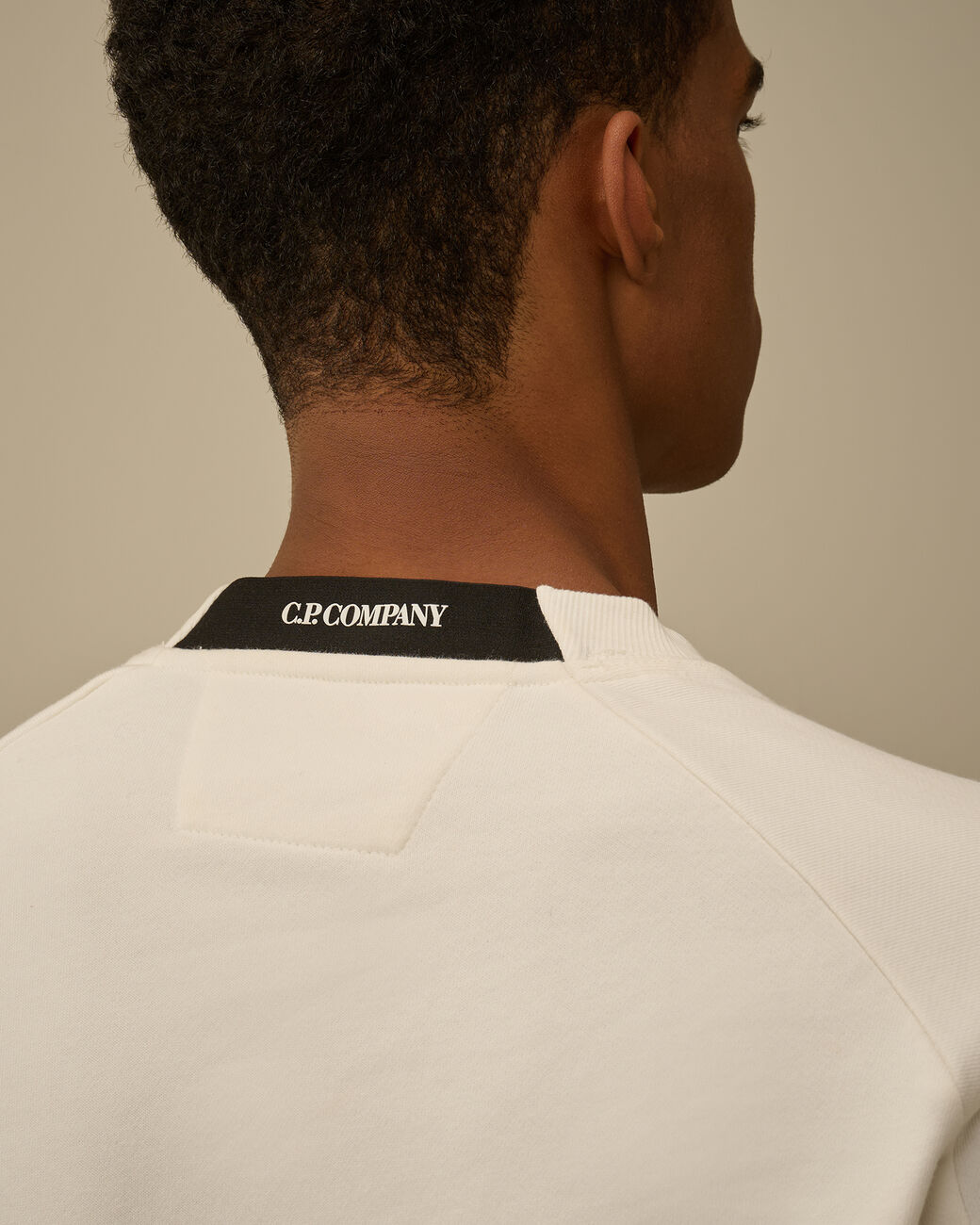 C.P Company | Diagonal Raised Fleece Crewneck Lens Sweatshirt