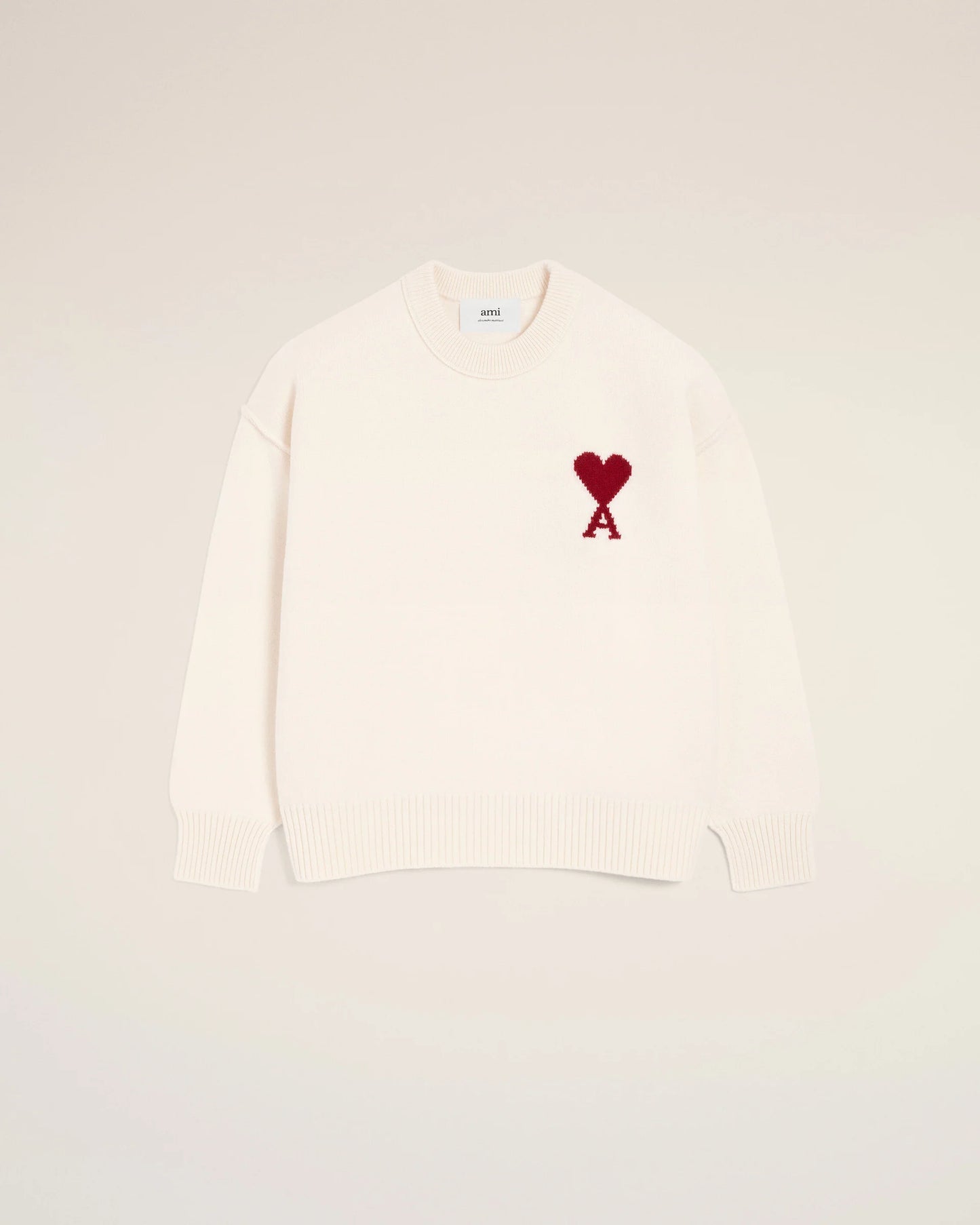 Pull Noir Col Rond Ami De Coeur En Laine